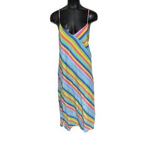Vintage Victoria's Secret Collection Multicolor Stripe Slip Dress Size Medium